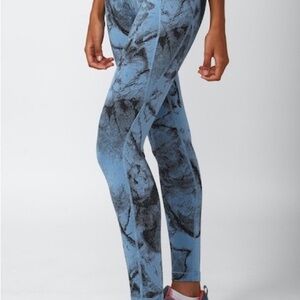 NWT Reebok Blue and Black Lux Tight Leggings Small